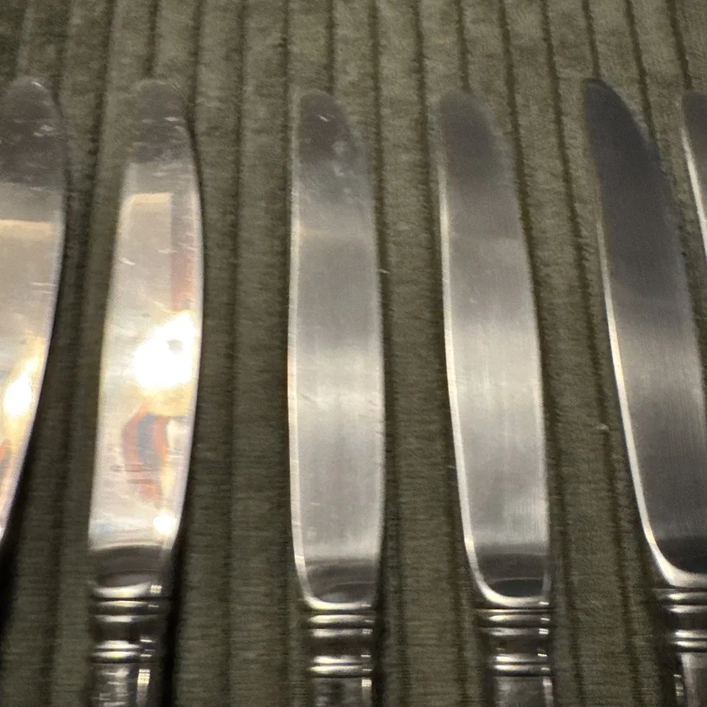 Lenox Eternal Dinner Knives Set of 8 Stainless Steel Serrated Flatware